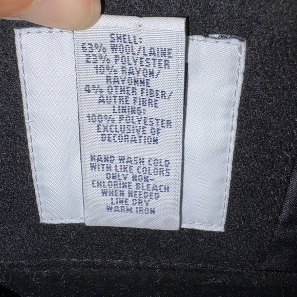 GAP Women's Black Double-Breasted Wool Coat - Picture 6 of 9